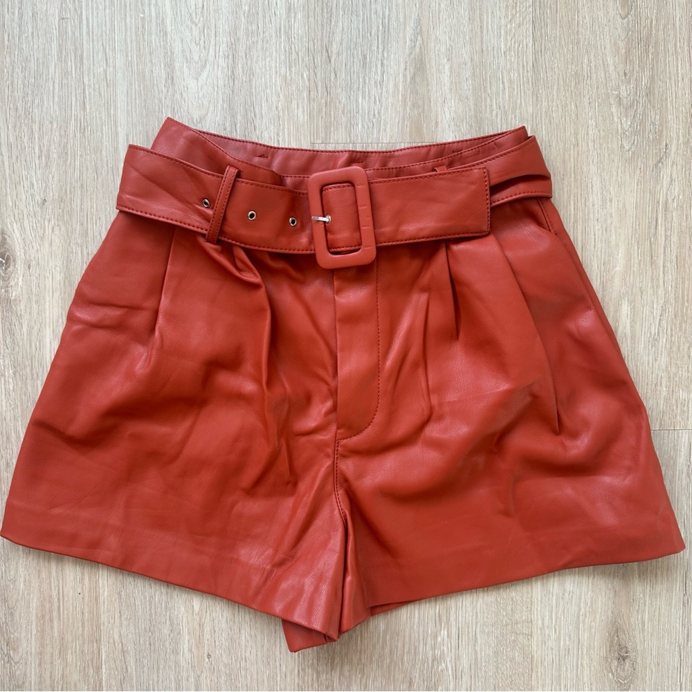 Faux Leather Shorts